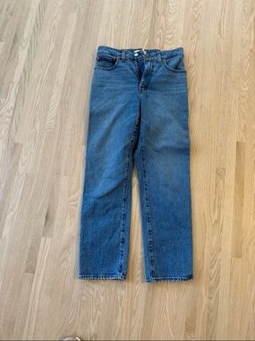 Madewell 90s Straight-Leg crop Jeans in Blue Denim size 27